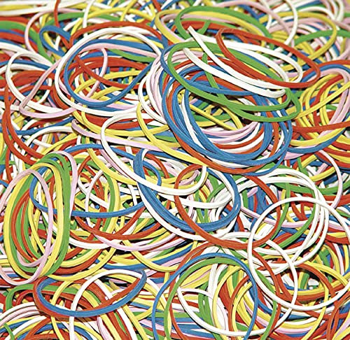 DONAU 7785001PL-99 Gummiringe/Gummibänder, 500 g, verschiedene Farben