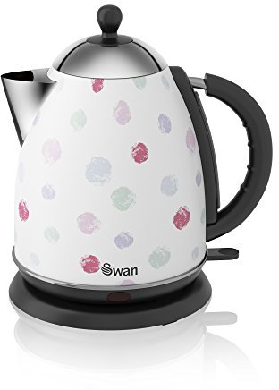 Swan Products - Hervidor de agua (1,7 L, 3 W), color azul Jarra Hervidor Lunares.