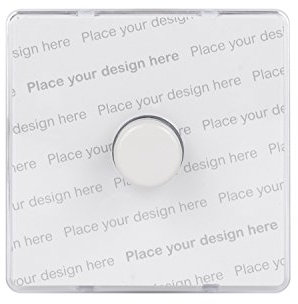 Schneider Electric GGBGU6412CLRR 400 W Ultimate Screw Less Flat Plate Single 2 Way Dimmer with White Interior - Transparent