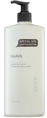 AHAVA Totes Meer Wasser Mineral Körperlotion - Tägliche Feuchtigkeitsspendende, Hydratisierende Lotion mit Osmoter, Mix aus Toten Meer Mineralien und Botanischen Extrakten, 24 fl.oz
