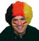 TH-MP Deutschland Fan perücke Clownperücke Afro Locken Fan