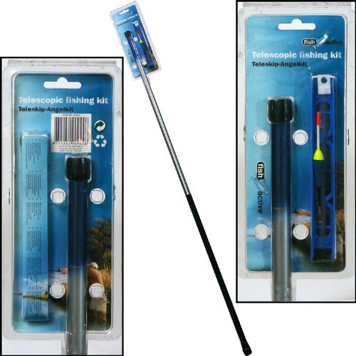 Stipprute Kopfrute Angelrute 2,70m mit Zubehör. Angelset Teleskoprute Fishing Rod