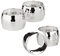 EDZARD 4er Set Serviettenring Flux, gehämmert, edel versilbert, Durchmesser 4 cm