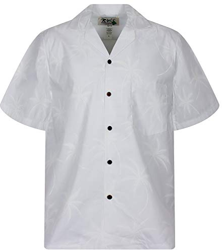 KY‘s | Original Hawaiihemd | Herren | S - 6XL | Kurzarm | Front-Tasche | Hawaii-Print | Palmen Blätter | mehrere Farben