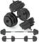 Vinyl Dumbbell Set Adjustable Free Weights 15KG Set Weight Lifting for Home Gym Fitness Training Workout Exercise Equipment Bodybuilding Weight Plates 2 x Barbells 4 x Spin-lock Collars & Barbell Link
