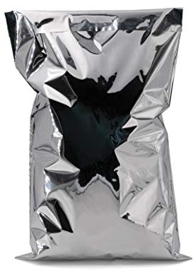 Italpak Geschenktüten mit Verschluss, metallisierte Umschläge mit Selbstklebender Klappe, einfarbig, 50 Stück, 20 x 32 + 4 cm, Silber