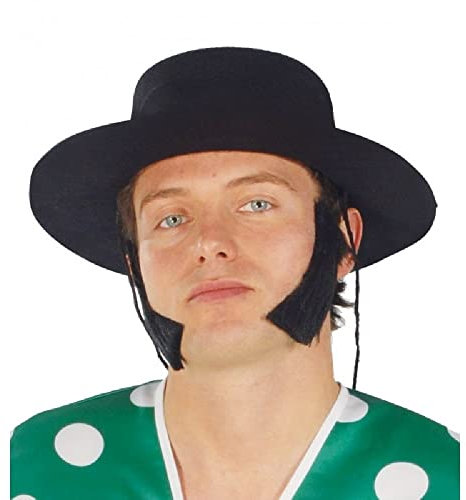 Guirca Fiestas GUI13342 - schwarzer beflockter Flamencohut