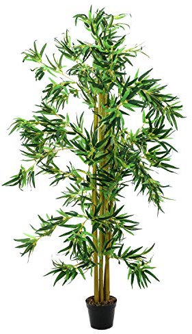 artplants.de Artificial Bamboo with many natural bamboo canes, 7ft/210cm - Artificial bamboo plant/Plastic tree