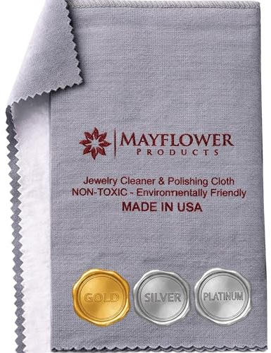 Poliertuch Profigröße, 100% Baumwolle (USA). Für Gold, Silber, Uhren & Münzen. Ungiftiger Anlaufentferner. Hält Schmuck sauber & glänzend. Großes Tuch für perfekte Reinigung & Pflege