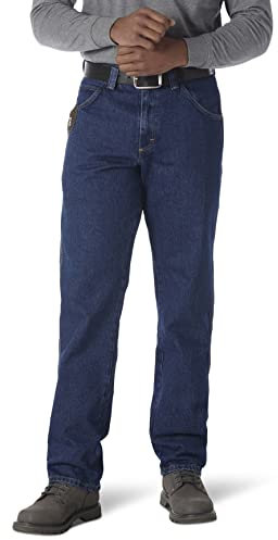Wrangler Riggs Workwear Jeans Rilassati da Uomo Relajado. Relajado, Indaco Antico, W33 / L34