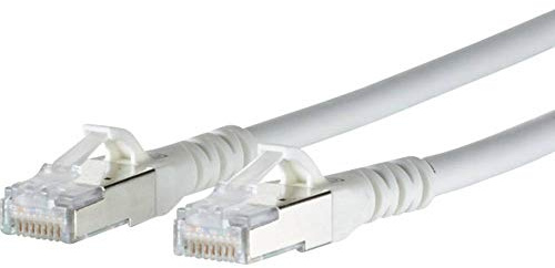 Metz Connect Cat.6A Netzwerkkabel (2 m, Cat6a, S/FTP (S-STP), RJ-45, RJ-45, Weiß