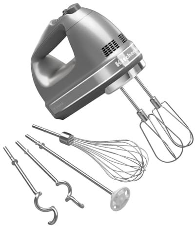 KitchenAid batidora de mano digital khm926, 9 velocidades con turbo Beater II accesorios