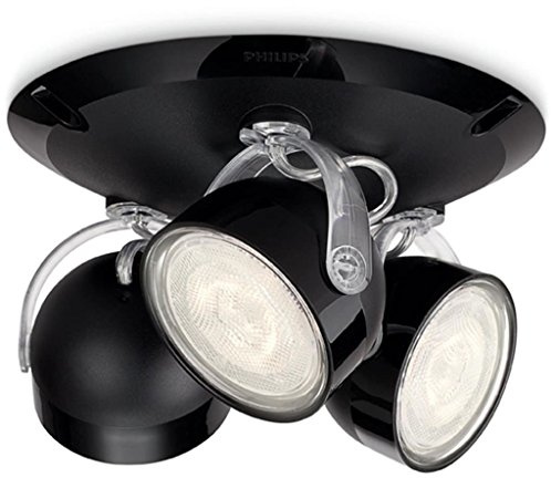 Philips Lighting 532333016 Dyna Lampada con 3 Faretti a LED, Nero