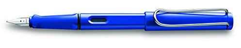 Lamy Safari Fountain Pen, Medium Nib + 5 Black Ink Cartridges (Pink)