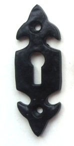 En Fonte Malléable Noir vieilli Serrure Rosace décoré – Fleur de lys