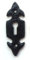 Black Antique Malleable Cast Iron Keyhole Cover Escutcheon - Ornate Fleur-De-Lys by Doorfittings4u