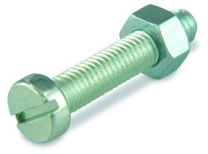 Suki 6154062 Bolzen-Schraubeneinsatz verzinkter Stahl, Schlitz 3 x 30 M, 12-teilig