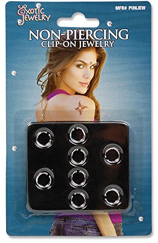 Bristol Novelty BA715 Clip-On Schmuck, Silber, Einheitsgröße