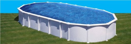 Piscina Gre KITPROV10288 Haiti. - Piscina fuori terra in acciaio, ovale in acciaio, colore bianco. Piscina scomponibile per Giardino. 1000 x 550 x 132 cm
