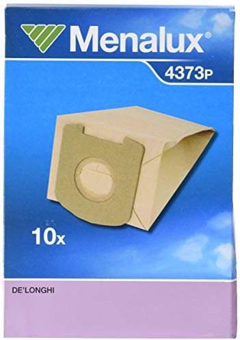 Menalux 4373 P - Sacchetti per aspirapolvere in carta per De Longhi, Colombina e Classe A, 10 pezzi