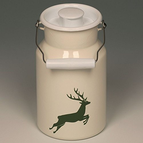 Riess Leche Jarra De Ciervo verde, jarra de leche, con Tapa (1,5 L)