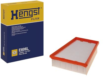 HENGST - Luftfilter E606L - Luft-Filtereinsatz für KFZ | Hochwertiger Motorluftfilter für Otto- oder Dieselmotor - Schutz für Motoren - Wasserbeständig