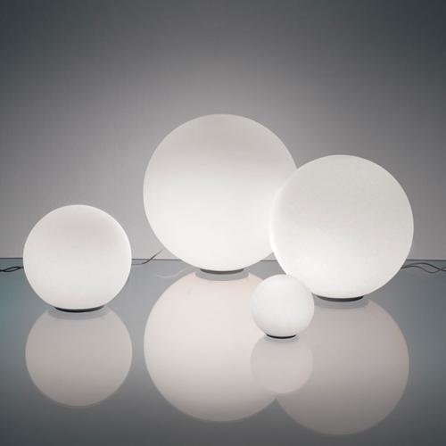 Artemide Dioscuri - Lampada da tavolo 25 in vetro soffiato, Bianco, E27, 23 x 25 cm
