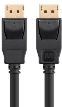 Monoprice DisplayPort 1.2 Cable - 1.83M (6ft) Twice as Fast, Displayport 1.2a Compliant, 4K Capable - Select Series