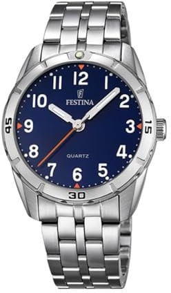 Festina Unisex Analog Quarz Uhr mit Edelstahl Armband F16907/2