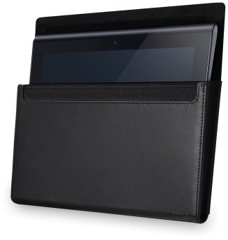 Sony SGPCK1.AE - Bolsa de transporte compacta, cuero auténtico para Sony Tablet S, color negro