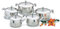 Topf Set Griff Kochtopfset Edelstahl 18/10 10 teile Fleischtopf Gemüsetopf Topf Töpfe Induktion