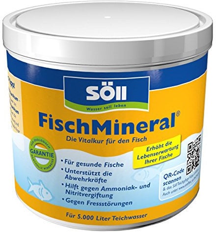 Söll 82717 FischMineral, 500 g - Vitalkur für Teichfische, entgiftet, neutralisiert, optimiert Wasser mit lebenswichtigen Mineralien