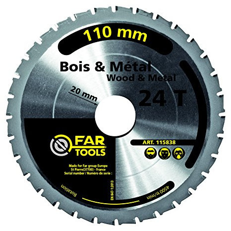 Fartools 115838 Lame pour Scie circulaire 110 mm