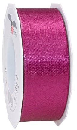 Präsent C.E. Pattberg Satin Purpur, 25 m Satinband zum Einpacken von Geschenken, 40 mm Breite, Geschenkband zum Dekorieren & Basteln, Dekoband, Anlass