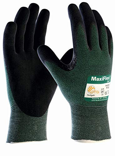 ATG Handschuhe 34-8743HCT Schnittschutzhandschuhe MaxiFlex®Cut™, SB-Verp. grün/schwarz (Naht: gelb) 10