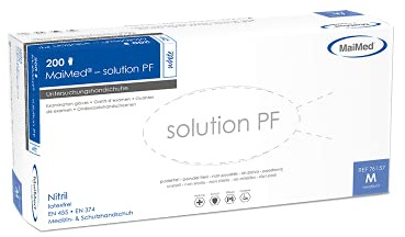 MaiMed Solution Nitril Handschuhe puderfrei blau 200 Stück