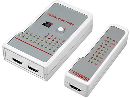 LogiLink WZ0017 - HDMI Kabel Tester für bereits angeschlossene oder Nicht installierte HDMI-Kabel, Weiß