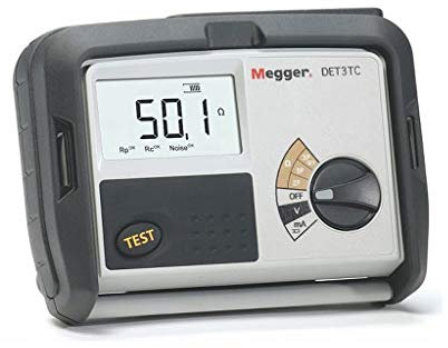 MEGGER DET3TC Grounding Tester, Resistance up to 2 Kohm, Erdableit Earth Power Output with Icla 0.5mA to U Up To 100 V