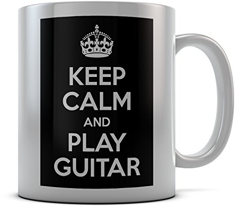 Daytripper Printed Keep Calm and Play Guitar Novelty Mug