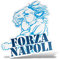 erreinge Sticker Forza Napoli Ciuccio Adesivo Sagomato in PVC per Decalcomania Parete Murale Auto Moto Casco Camper Laptop - cm 12