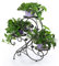 HLC Stand para macetas/Estanteria para macetas en diseño de S de Metal/Escalera para macetas de Plantas y Flores con 3 Niveles/Color Negro