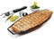 GrillPro 21015 Fischkorb mit abnehmbarem Griff, Chrom