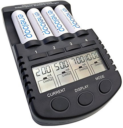 Youshiko YC4000 Intelligent battery charger (UK Version) inc 4 x 5th Generation AA batteries