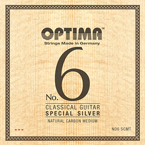 Optima NO6.SCMT Konzertgitarren-Saiten Satz - Special Silver - Silber Bass-Saiten mit Carbon Diskant - Medium Spannung - schnelle Ansprache - für klassische Gitarre - Made in Germany