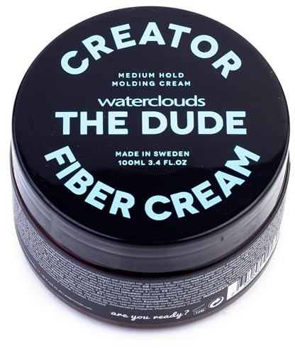 waterclouds Creator Fiber Cream | Haarwachs ohne Parabene & ohne Silikone | Haar Wachs für kurzes bis schulterlanges Haar | leichtes Styling ohne Verkleben | blumiger Duft | Hergestellt in Schweden