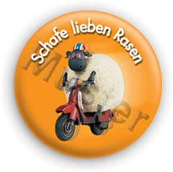 Shaun das Schaf - Button Schafe lieben Rasen