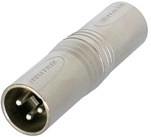 Neutrik NA3M5M, XLR Male Adapter, Steckadapter, Hochwertig, Langlebig, Geeignet für Audio- und Musikgeräte