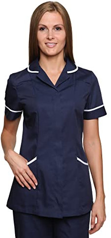 Mirabella Health & Beauty Women's Nightingale Healthcare Tunic Uniform Navy-White 16 UK