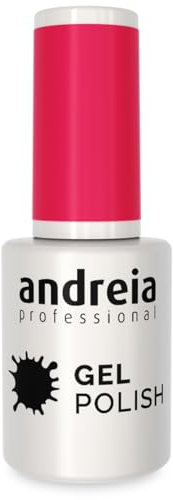 Andreia Vernis Gel Semi-Permanent pour Lampe UV/LED - Vernis à Ongles Couleur Intense Tenue 4 Semaines pour French Manucure - Couleur 210 Rose - Nuances de Rouge - 10 ml