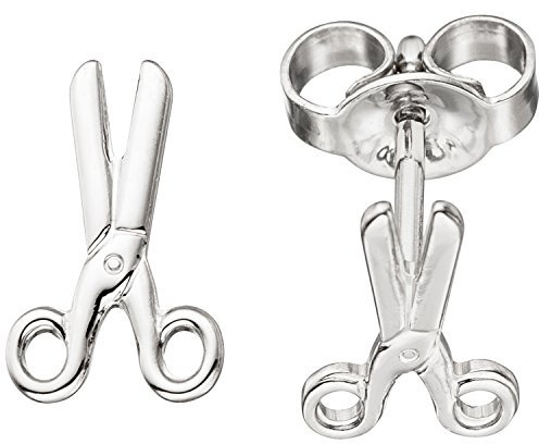 Jobo Damen Ohrstecker Schere 925 Sterling Silber Ohrringe Silberohrringe